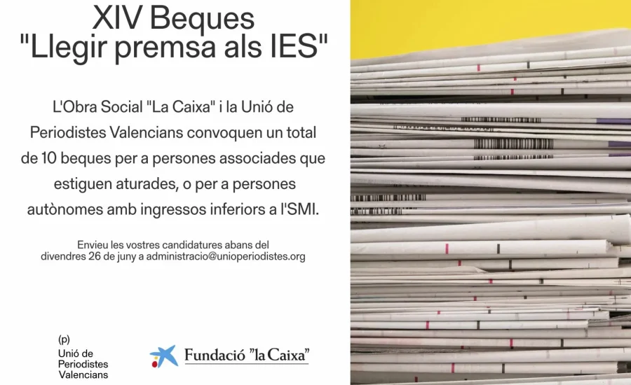 Subido el: 18 de junio de 2026 Subido por: admin Subido a: Convoquem la XIV edició del projecte ‘Llegir Premsa als IES’ per al curs 2026-2027 Nombre del archivo: llegir_premsa_2026-1536x1055-1.webp Tipo de archivo: image/webp Tamaño del archivo: 101 KB Dimensiones: 1536 por 1055 píxeles